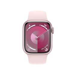 Apple Watch Series 9 GPS 45mm Aluminiumboett med Stormblå Sportband S/M