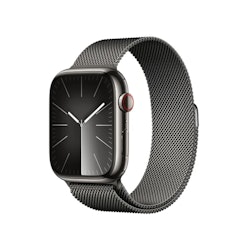 Apple Watch Series 9 GPS + Cellular 41mm Rostfri stålboett med Milaneselänk