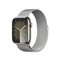 Apple Watch Series 9 GPS + Cellular 45mm Rostfri stålboett med Milaneselänk