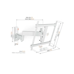 Vogels COMFORT Full Motion TV+ väggfäste TVM3445 (vitt)