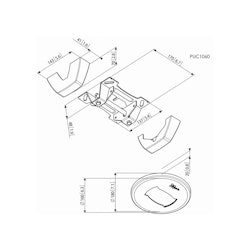 Vogels Pro PUC platt takplatta 1060