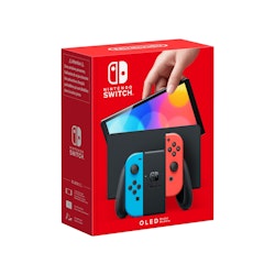 Nintendo Switch OLED gamingkonsol med neon-Joy-Con-kontroller