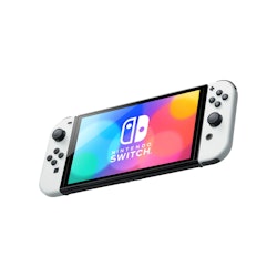 Nintendo Switch OLED gamingkonsol med vita Joy-Con-kontroller