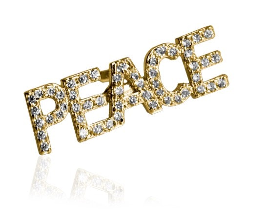 STATEMENT SPARKLE RING PEACE