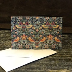 Presentkort med kuvert William Morris blå