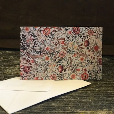 Paketkort med kuvert William Morris blommor