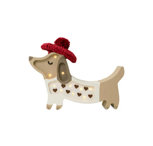 Little Lights, Nattlampe til barnerommet, Dachs mini, chocolate heart