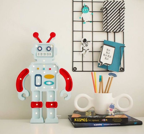 Little Lights, Nattlampe til barnerommet, Robot Metallic blue