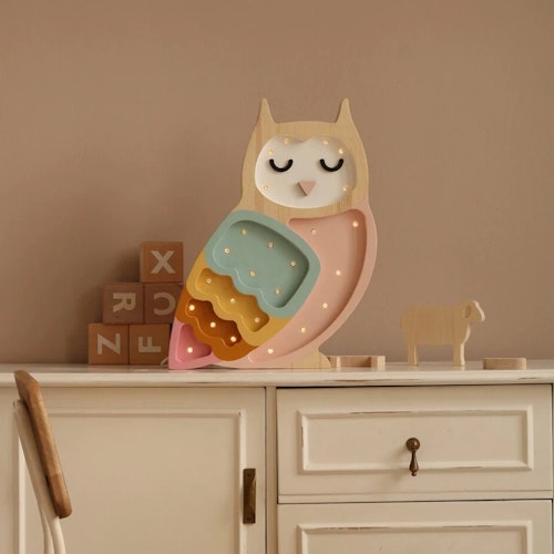 Little Lights, Nattlampe til barnerommet, Uggle Retro rainbow