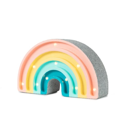 Little Lights, Nattlampe til barnerommet, Regnbue MINI pastell glitter