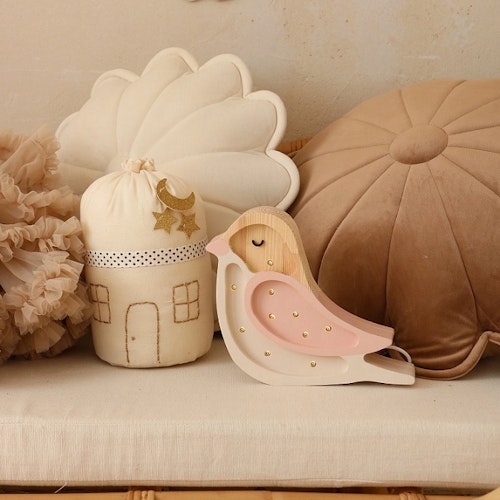 Little Lights, Nattlampe til barnerommet, Liten fugl strawberry cream