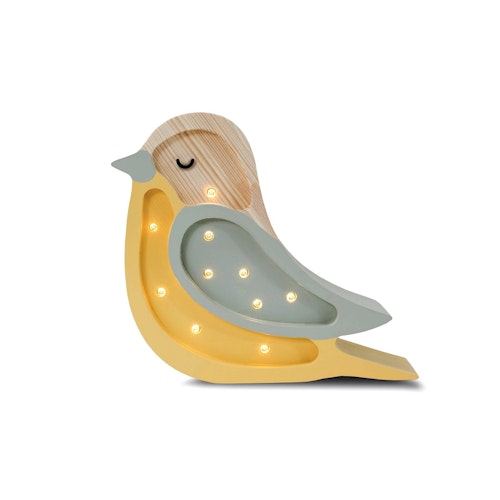 Little Lights, Nattlampe til barnerommet, Liten fugl khaki/mustard