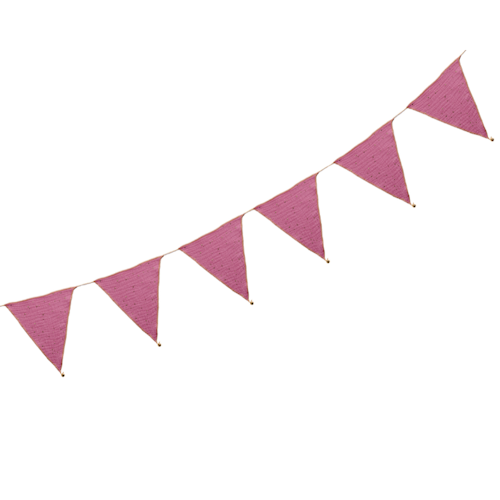 Babylove, vimpel til barnerommet, pink