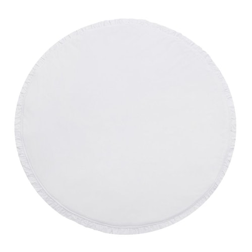 Babylove, rund lekematte med volanger 120 cm, hvit