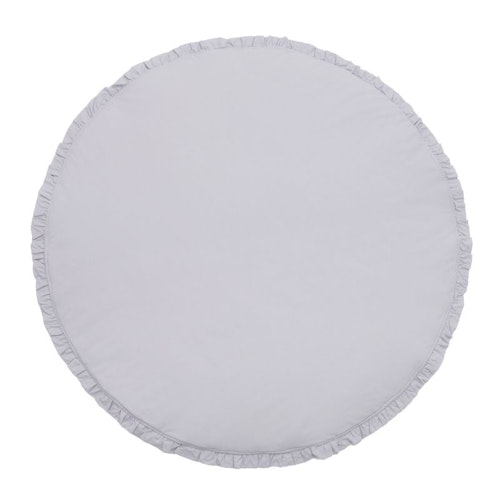 Babylove, rund lekematte med volanger 120 cm, grå