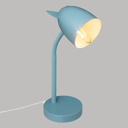 Bordlampe med ører til barnerommet, blå