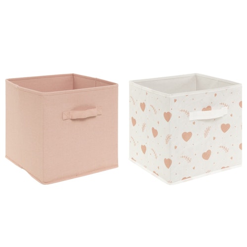 Oppbevaringskurv Hearts, 2-pack