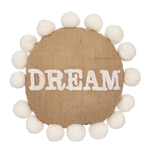 Rund pute med pompom, Dream