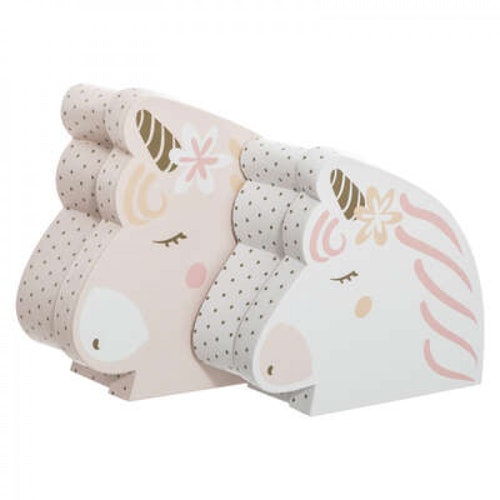 Oppbevaringsbokser enhjørning, 2-pack