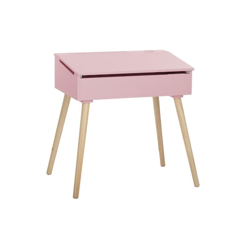 Skrivebord med oppbevaring, rosa