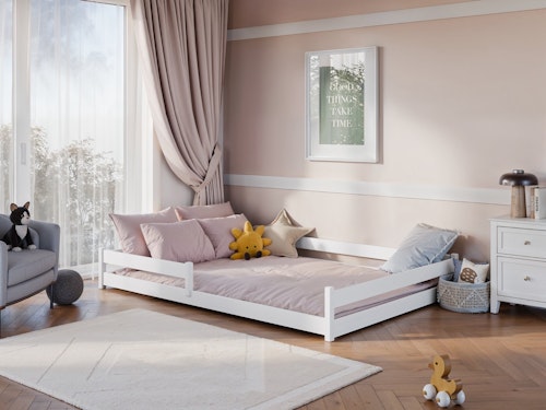 Stor juniorseng Fiora 140x200 cm, hvit