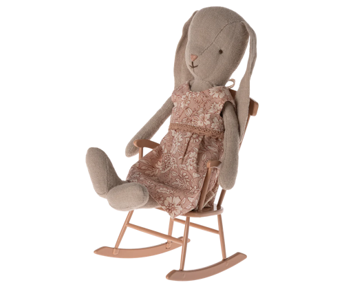 Maileg, mørk rosa gyngestol mini