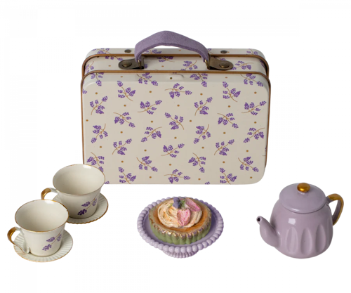 Maileg, Afternoon treat Mouse, Purple Madelaine