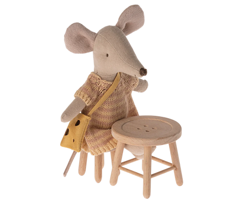 Maileg, minibord og krakk