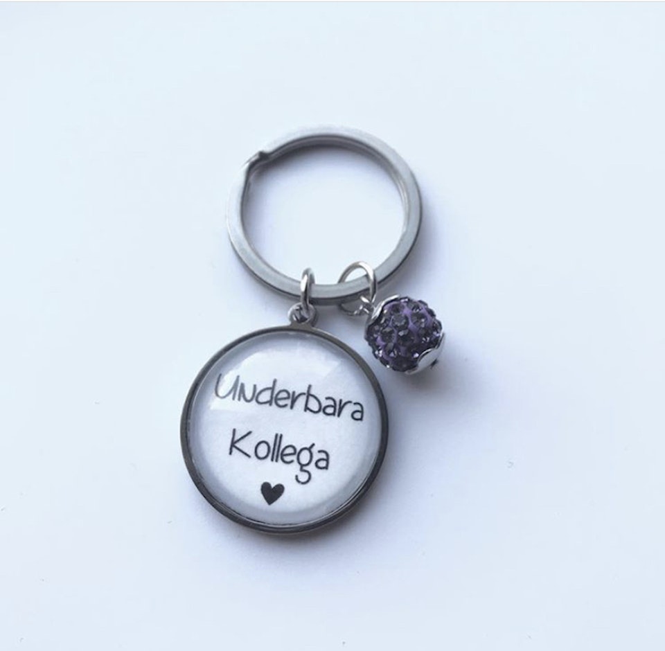 Nyckelring: bubblan med strassboll