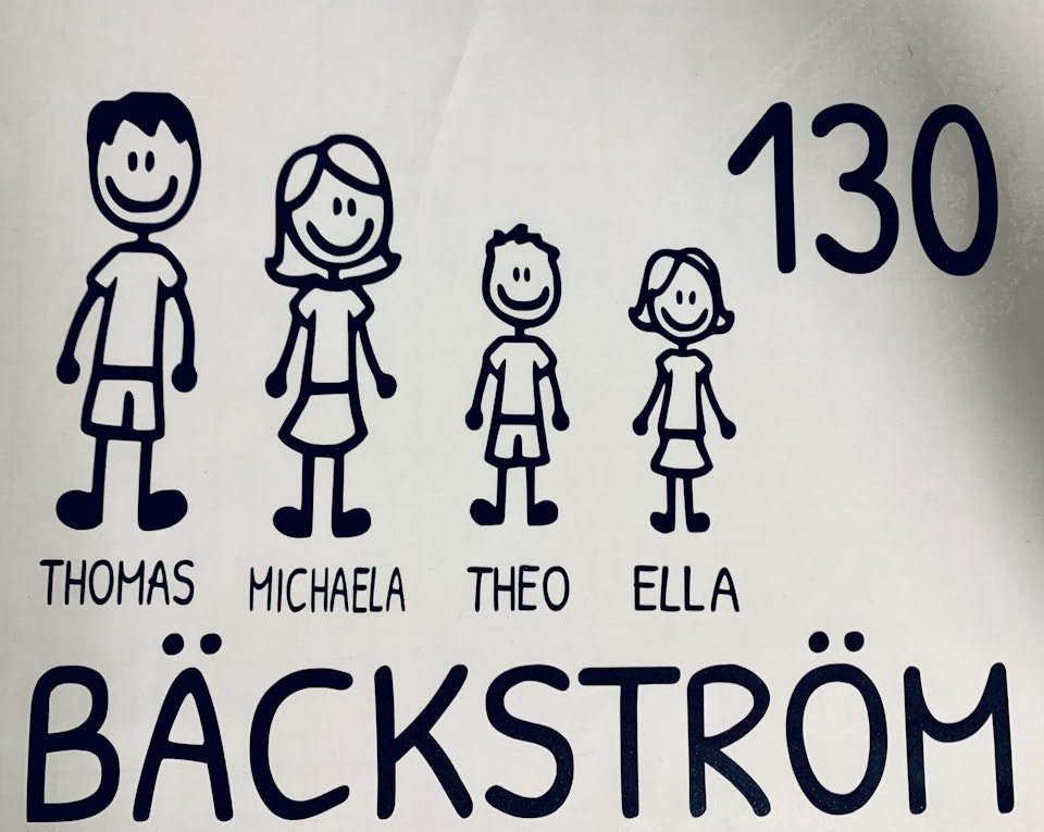 Brevlådedekal - FAMILJEN 25x20cm