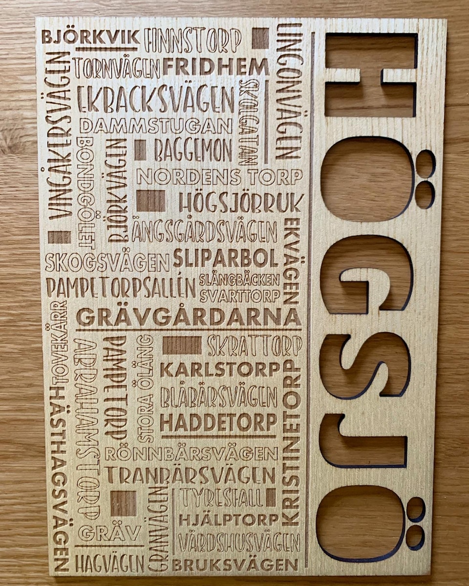 Trätavla a4/a3