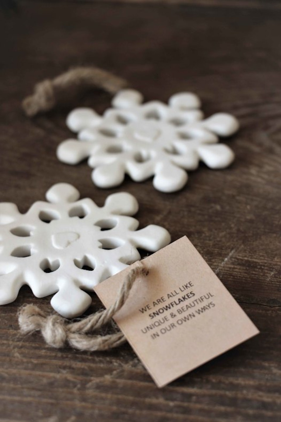 Hängande snöflinga