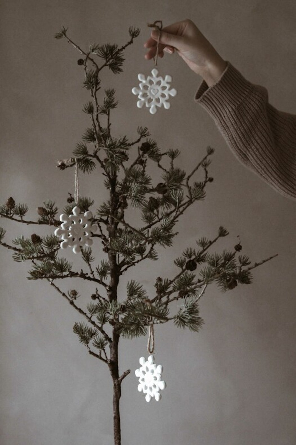 Hängande snöflinga