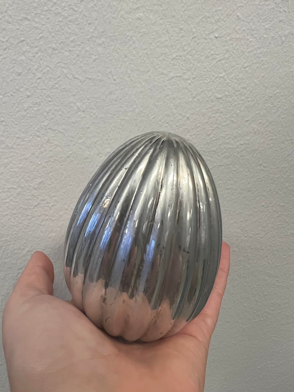 Randigt ägg(silver)