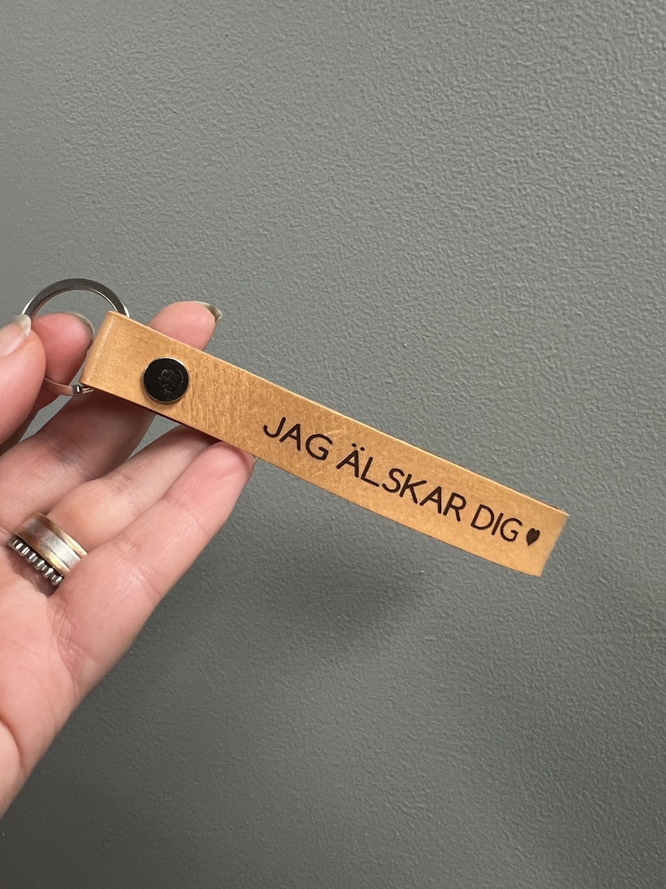 Nyckelband i läder