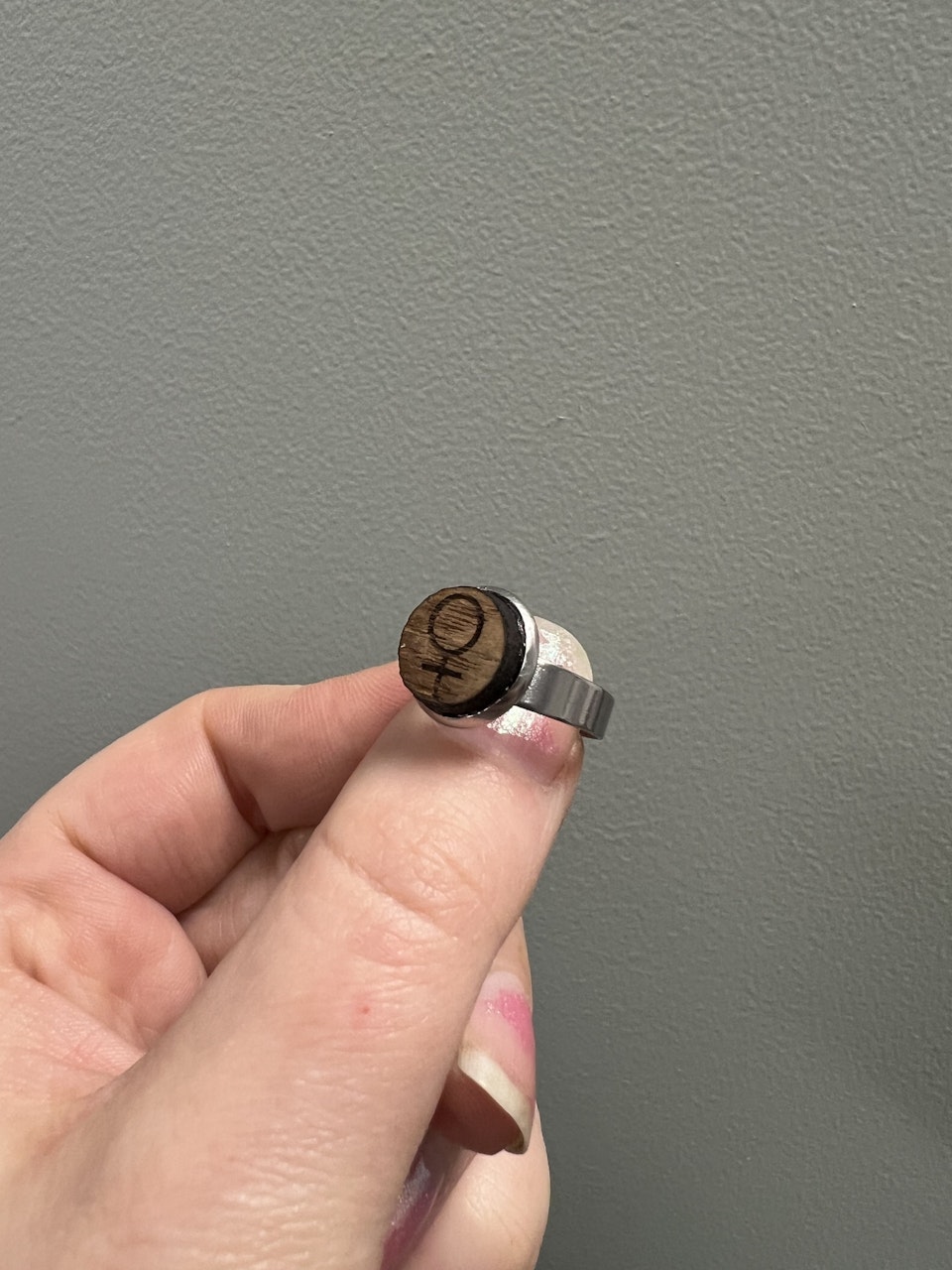 Justerbar ring - trä coin