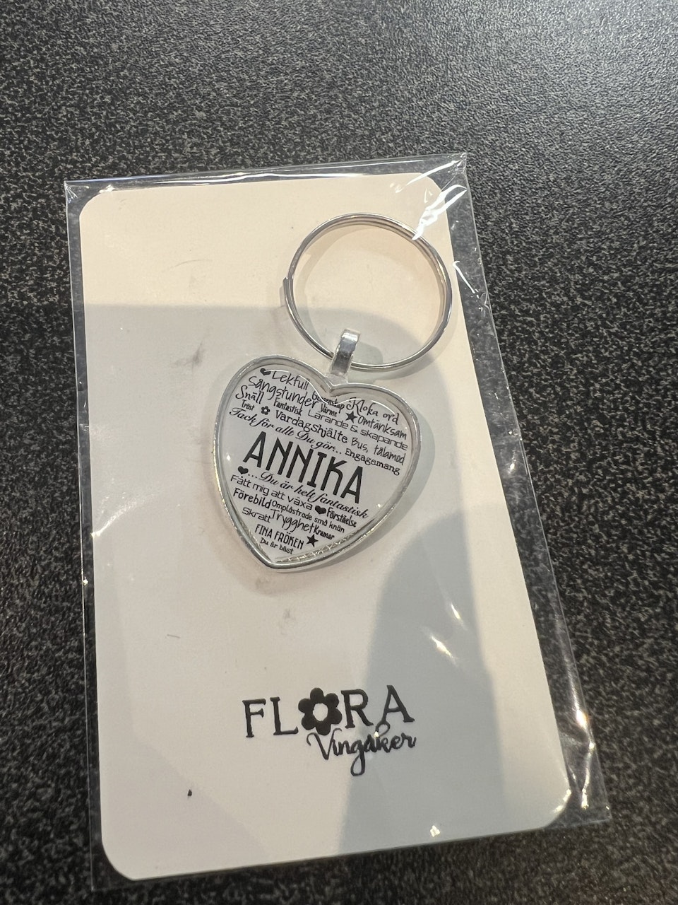 Nyckelringar med färdiga namn
