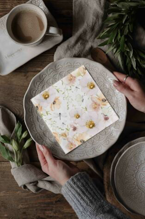 Servetter: blommiga
