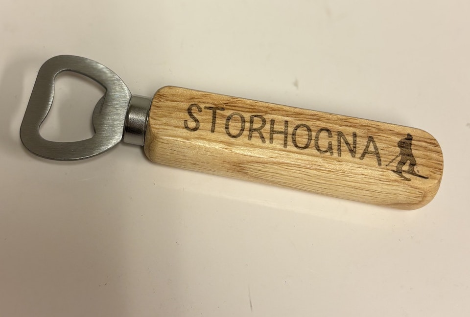 Kapsylöppnare med träskaft - personlig text