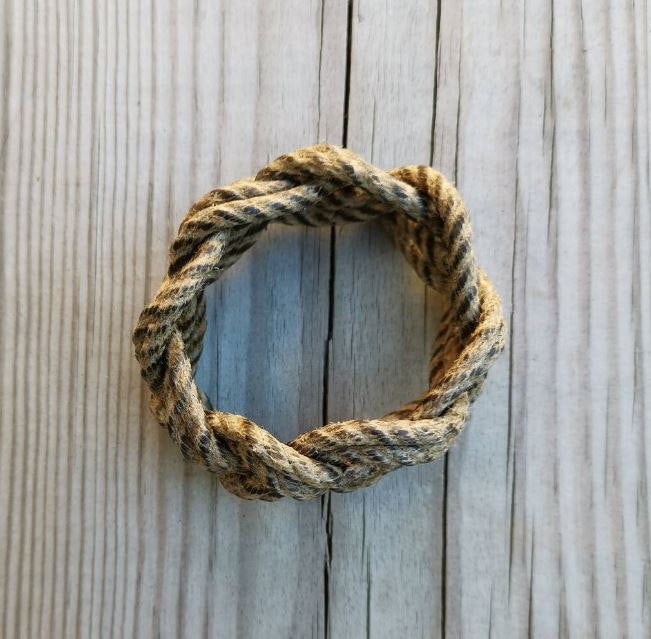4st Servettringar Valknop Tjärad Märling