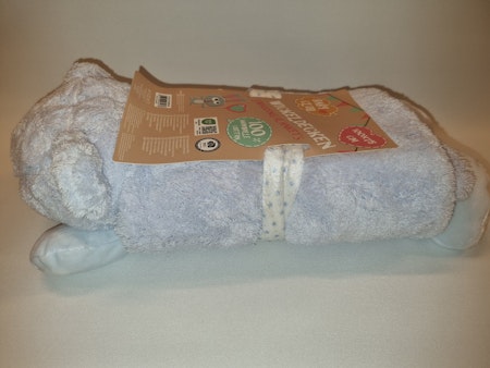 Baby filt ljust blå björn med huvud och fötter - UTAN broderi