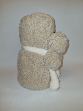 Babyfilt med gosedjursnalle, beige- UTAN broderi