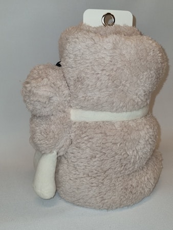 Babyfilt med gosedjursnalle, gammelrosa - UTAN broderi