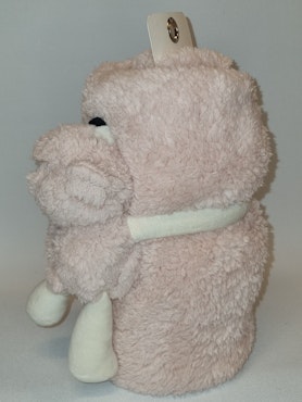 Babyfilt med gosedjursnalle, rosa - UTAN broderi