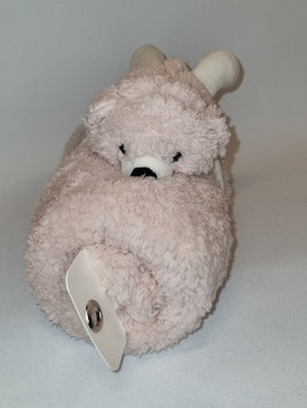 Babyfilt med gosedjursnalle, rosa - UTAN broderi