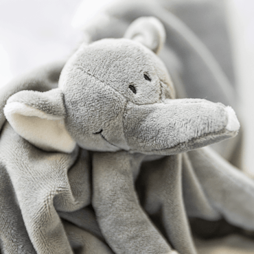 Snuttefilt - Diinglisar, Elefant, Grå - UTAN broderi