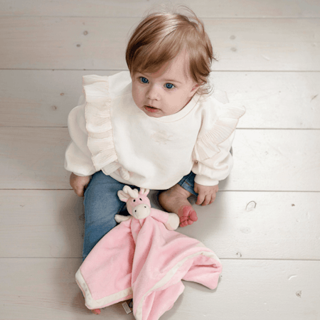 Snuttefilt - Diinglisar, Enhörning rosa - MED broderat namn