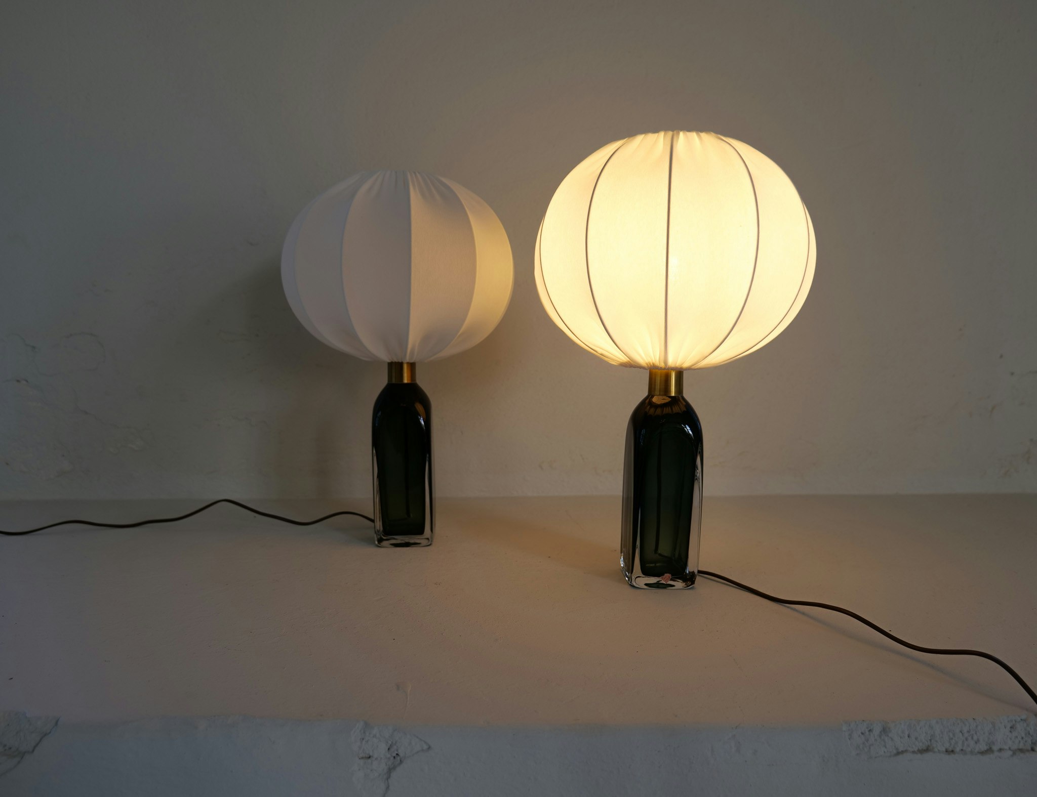 Midcentury Modern Table Lamps by Carl Fagerlund for Orrefors Sweden RD 1406