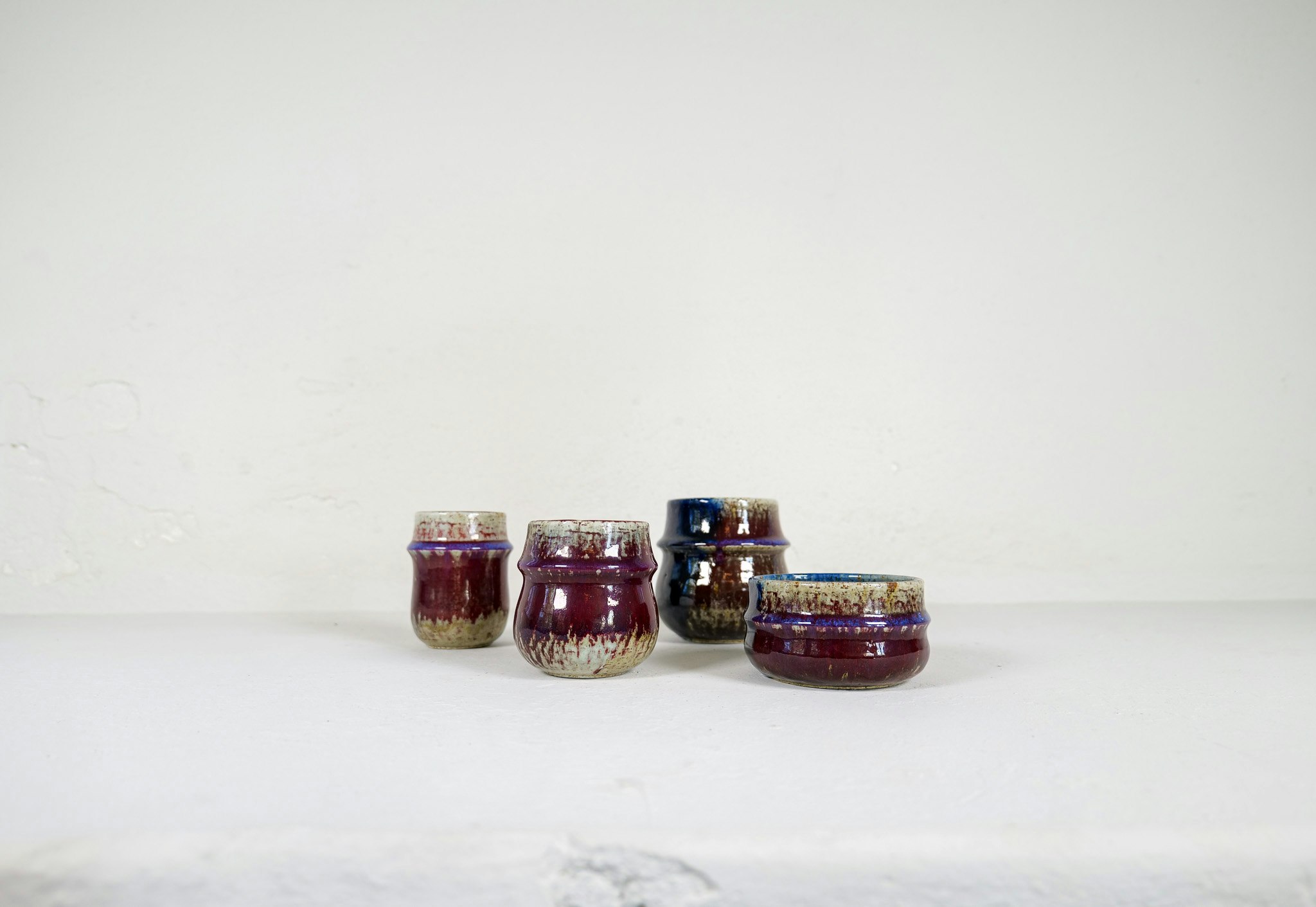 Mid-Century Modern Set of 4 Ceramic Pieces Rörstrand Sylvia Leuchovius, 1960s