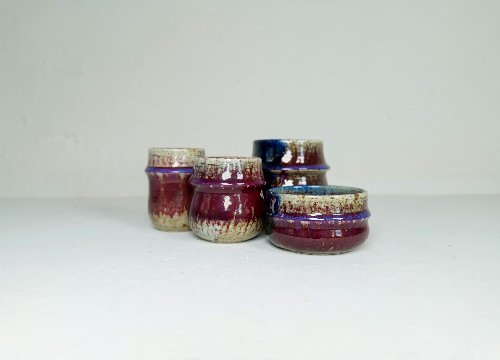 Mid-Century Modern Set of 4 Ceramic Pieces Rörstrand Sylvia Leuchovius, 1960s